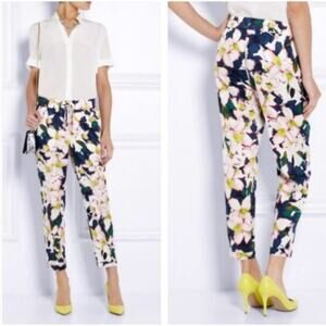 J. Crew Drawstring Jogger Pants in Cove Floral A7730 Size 2
